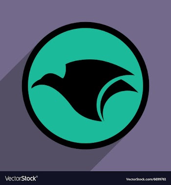 Logo flying eagle vector image