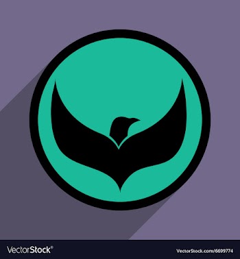 Logo flying eagle vector image