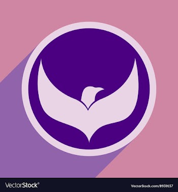 Logo flying eagle vector image