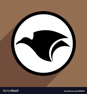 Logo flying eagle vector image
