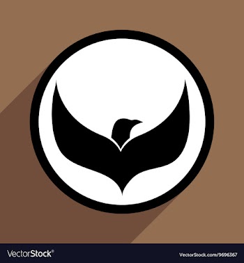 Logo flying eagle vector image