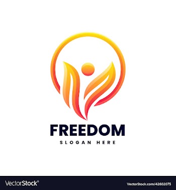 logo freedom gradient colorful style
