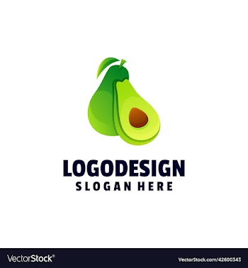 logo fresh avocado gradient colorful