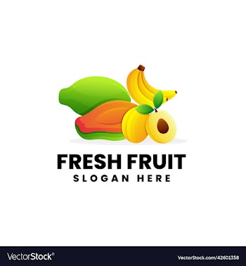 logo fresh fruit gradient colorful