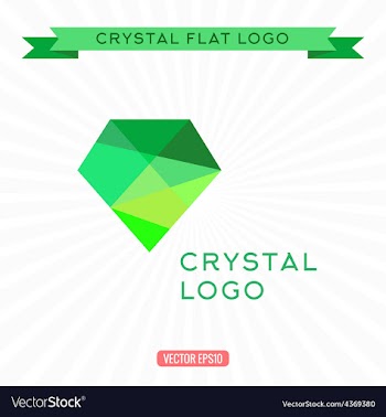  					Logo Green gem icon Bright gemstone vector image														