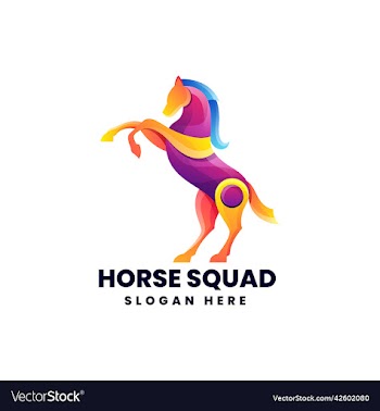logo horse squad gradient colorful
