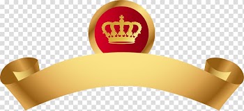 Logo Icon, Golden crown ribbon transparent background PNG clipart