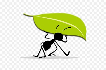 Logo Idea Ant - Ants move leaves 