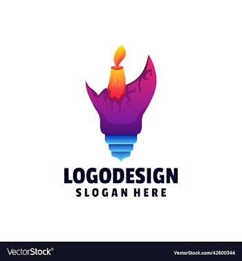 logo idea lamp gradient colorful