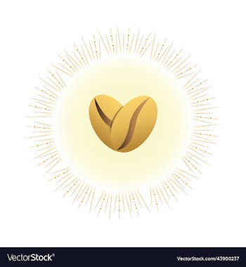 logo in the form of coffee beans folded