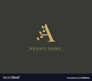 logo initials letter a beauty