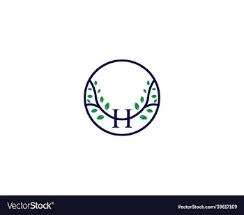 logo initials letter h of nature design