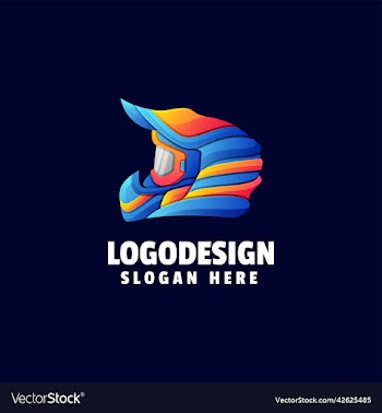 logo king helmet gradient colorful