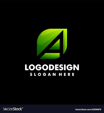 logo leaf gradient colorful style