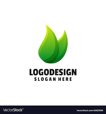 logo leaf gradient colorful style