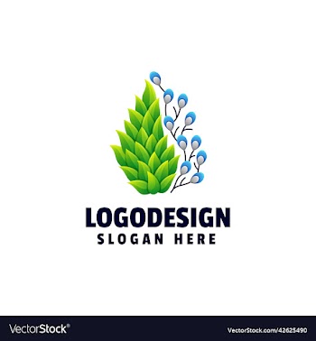logo leaf peacock gradient colorful