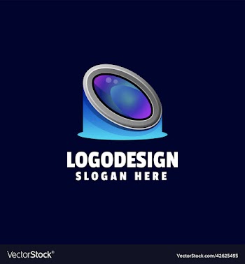 logo lens eye gradient colorful style