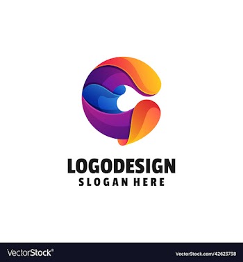 logo letter c gradient colorful style