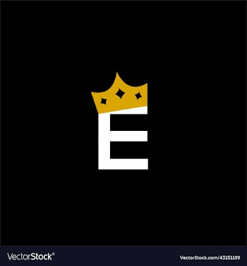 logo letter e crown