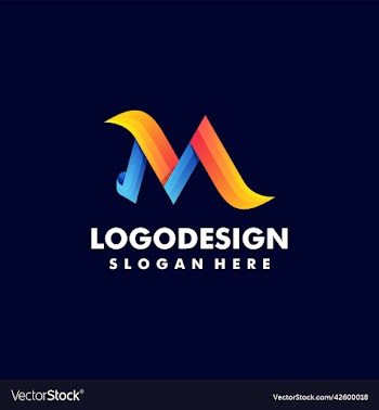 logo letter m gradient colorful