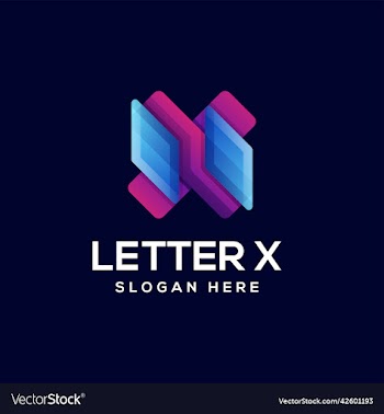 logo letter x gradient colorful style