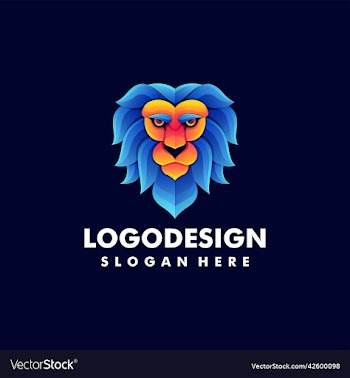 logo lion gradient colorful style