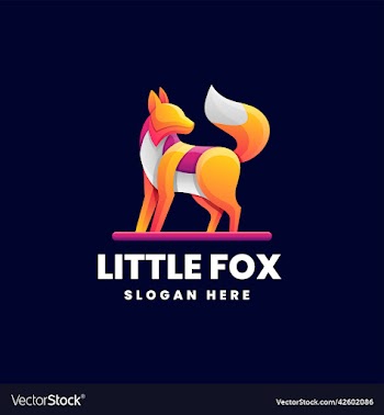 logo little fox gradient colorful