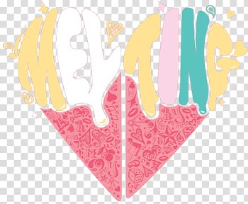 Logo Melting render, Melting heart transparent background PNG clipart