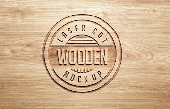 Logo Mock Ups Wood Set 2