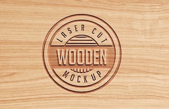 Logo Mock Ups Wood Set 3