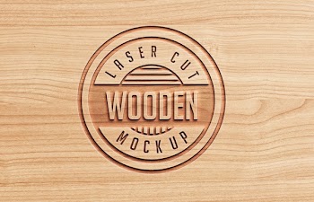Logo Mock Ups Wood Set 5