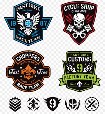 Logo Motorcycle Illustration - Vector skull logo 