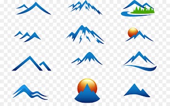 Logo Mountain Royalty-free Clip art - Alpine peaks flag 