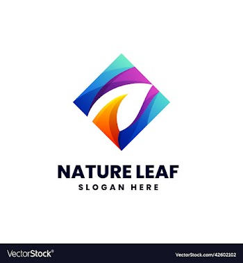 logo nature leaf gradient colorful