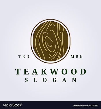 logo of teakwood texture for carpentry