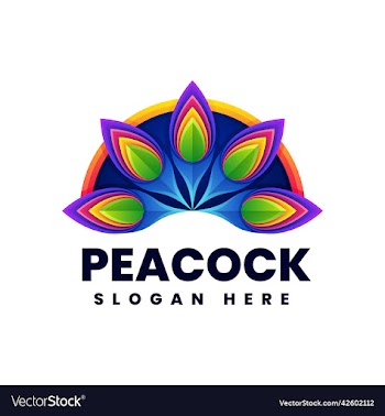 logo peacock gradient colorful style