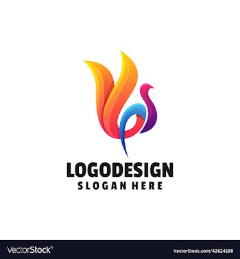 logo peacock gradient colorful style