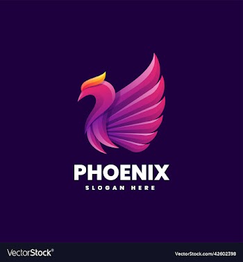 logo phoenix gradient colorful style