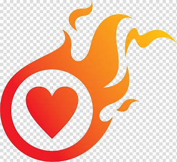 Logo Pizza , burning heart transparent background PNG clipart