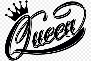 Logo Queen Black and white - queen clipart 