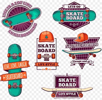 Logo Skateboard Vintage clothing Label - Creative design skateboard 