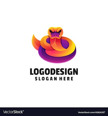 logo snake gradient colorful style