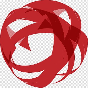 Logo Sphere Euclidean Three-dimensional space, Red Ribbon Ball transparent background PNG clipart
