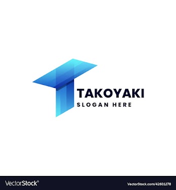 logo takoyaki gradient colorful style