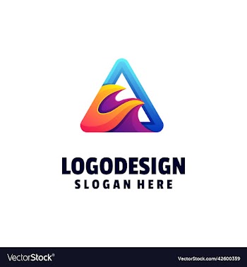 logo triangle waves gradient