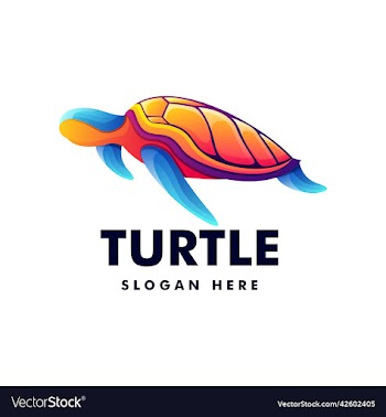 logo turtle gradient colorful style