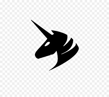 Logo Unicorn Silhouette - unicorn head 