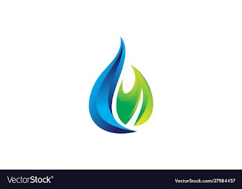 Logo water a better way leaf garden vector image