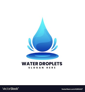 logo water droplets gradient
