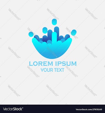 Logo water splash white background vector image